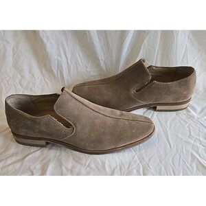 DKNY Men's‎ Size 11.5 M John Slip On Light Brown Leather Loafers Dress Shoes